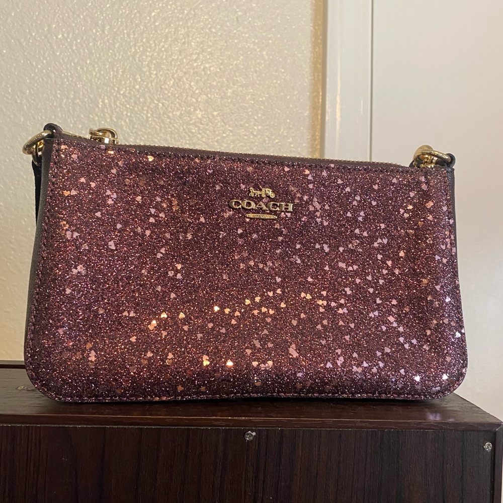 Limited Edition Coach Sparkling Purple Clutch - Picture 1 of 8